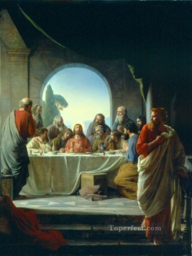 宗教的 Painting - 最後の晩餐の宗教 カール・ハインリヒ・ブロック 宗教的キリスト教徒